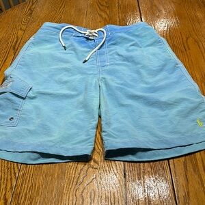 Polo by Ralph Lauren Men’s Harbour Island Blue Kailua swim trunks. Size Medium.